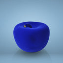 Mela Monocolor Velvet blu, salvadanaio a forma di mela con finitura vellutata