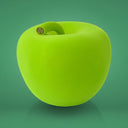 Salvadanaio Mela Monocolor Velvet verde, accessorio home decor moderno