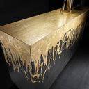 Mobile credenza Oro Colato dettaglio materico frontale