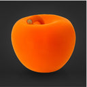 Mela Monocolor Velvet arancione in ceramica, oggetto di design per la casa