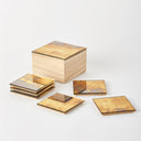 set sottobicchieri in specchio artigianali fatti a mano