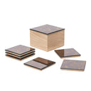 sottobicchieri in specchio artigianali con scatola contenitore