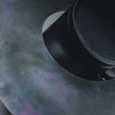 Diffusore audio Saturnia Galaxy Grey dettaglio materiali ferro e legno di frassino