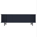 Mobile contenitore B-SIDE Sideboard 3 Ante design scandinavo con ante e piedi neri.