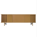 Mobile contenitore B-SIDE Sideboard 3 Ante vista frontale colore oro