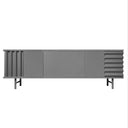 Mobile contenitore B-SIDE Sideboard 3 Ante vista frontale colore grigio chiaro