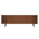 Mobile contenitore B-SIDE Sideboard 3 Ante vista frontale colore marrone