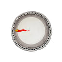 Insalatiera piatti Fortuna in ceramica con decorazione rossa