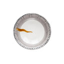 Insalatiera piatti Fortuna in ceramica con decorazione arancione