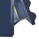 Dettaglio struttura laterale e piedini Curl Cabinet 1 anta