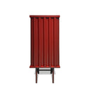 Mobile contenitore Curl Cabinet 1 anta vista frontale colore rosso