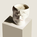 Candela decorativa accessori casa Lui Caltagirone, ceramica artigianale