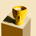 Candela decorativa accessori casa in ceramica artigianale colore oro