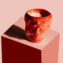 Candela decorativa accessori casa Lui Caltagirone colore rosso