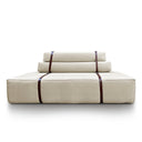 Divano design Docker in velluto beige vista frontale