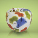 Alt: Mela decor filo continuo artigianale, accessorio casa home decor