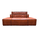 Divano design Docker in velluto color cuoio vista frontale