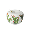 Mela decorativa Peace and Love salvadanaio dipinto a mano vista frontale