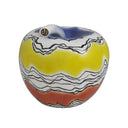 Mela Decor Fiume Giallo, salvadanaio a forma di mela decorato a mano per home decor