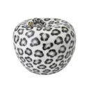 Mela Decor Leopardato, salvadanaio a forma di mela decorato a mano per home decor