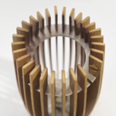 Lampada da tavolo design Flussio in listelli di rovere vista superiore