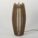 Lampada da terra Ibla vista frontale in legno di rovere