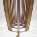 Base e struttura in acciaio inox della lampada da terra Ibla