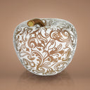 Mela luxury con riccioli salvadanaio decorativo finitura oro