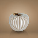 Salvadanaio decorativo Mela Luxury Righe finitura artistica vista laterale