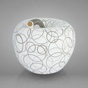 Salvadanaio a forma di mela Cerchi platino realizzato a mano