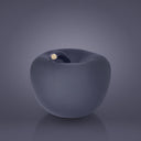 Mela Monocolor Finish Lucido grigio antracite salvadanaio vista frontale