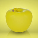 Mela Monocolor Finish Lucido giallo salvadanaio in ceramica