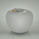 Mela Monocolor Finish Lucido bianco salvadanaio in ceramica