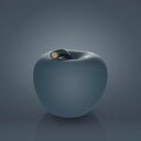 Home decor accessori casa Mela Monocolor Finish Lucido nero salvadanaio vista laterale