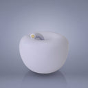 Home decor accessori casa Mela Monocolor Finish Lucido bianco salvadanaio vista laterale