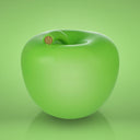 Mela Monocolor Finish Lucido verde chiaro salvadanaio in ceramica