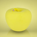 Salvadanaio Mela Monocolor Finish Seta giallo caldo, finitura vellutata