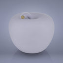 Mela Monocolor Finish Seta bianco perla, salvadanaio a forma di mela