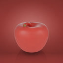 Mela Monocolor Finish Seta rosso corallo, salvadanaio a forma di mela