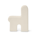 Scultura decorativa in forma stilizzata di un animale, design elegante e minimalista.