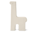 Scultura decorativa Mira, una scultura d'animale in terrazzo bianco, perfetta per decorare spazi moderni.