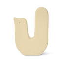 Scultura decorativa | Mira, scultura a forma di uccello in tonalità pastello beige, design giocoso per interni.