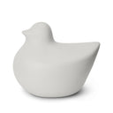 Scultura decorativa home decor, paperella bianca in ceramica, design giocoso per arredamento moderno.