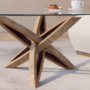 Tavolino da caffè Narni dettaglio base ellittica in rovere