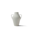 Vaso in ceramica Quartara bianco formato medio su sfondo bianco