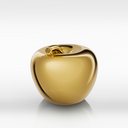 Salvadanaio a forma di mela lucida in metallo finitura oro