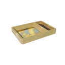 Svuota tasche in rovere chiaro e specchio Tatamama vista dall’alto