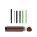 Astuccio di design portatile TRILOcase Ego Undesign con pennarelli e refill – colore marrone