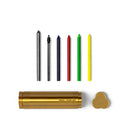 Astuccio di design portatile TRILOcase Ego Undesign con pennarelli e refill – colore legno naturale