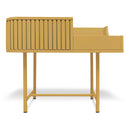 Console per giradischi VYC Vinyl Case finitura oro satinato vista frontale